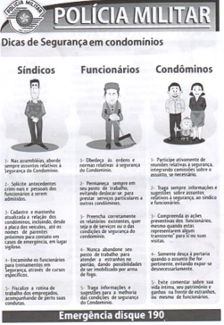 Dicas da Polícia Militar