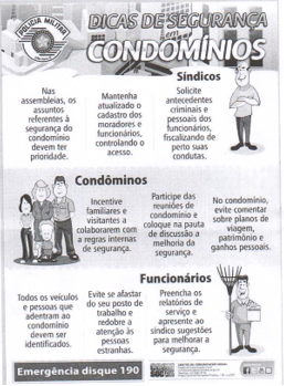 Dicas da Polícia Militar